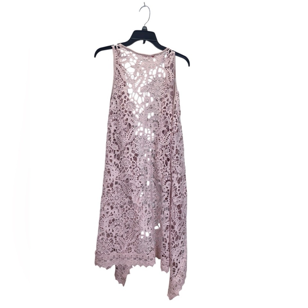 MAGNOLIA LANE. Pink Asymmetrical Sequin Halter Cardigan - Picture 2 of 6